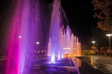 Druskininkų muzikinio fontano pasirodymas