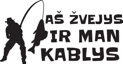 Žvejys su didele žuvimi