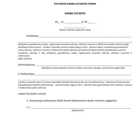 darbo sutartis