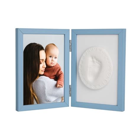 Dvigubas rėmelis nuotraukai ir kūdikio pėdos įspaudui