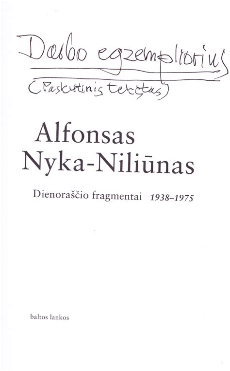 Alfonso Nykos-Niliūno knyga