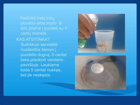 šviežumo testas su vandeniu