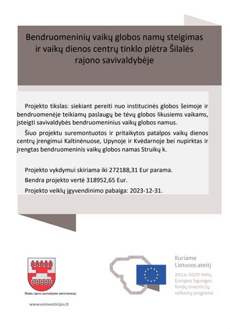 Bendruomeninių vaikų globos namų erdvi aplinka