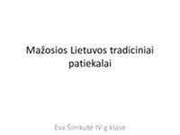 Tradiciniai Mažosios Lietuvos liaudies motyvai