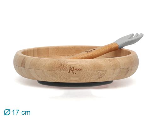 ekologiškas bambukinis indų rinkinys kūdikiui