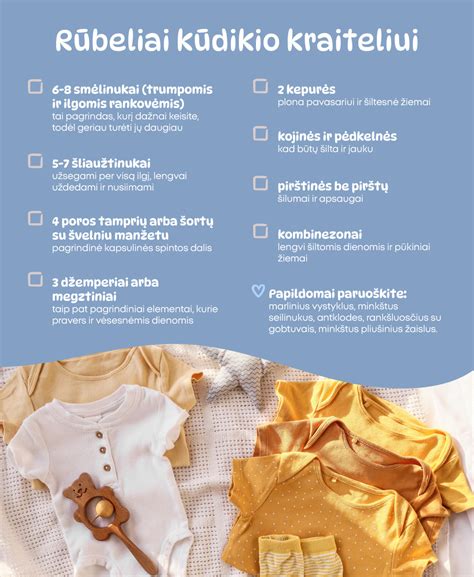Vaiko drabužių sąrašas darželiui