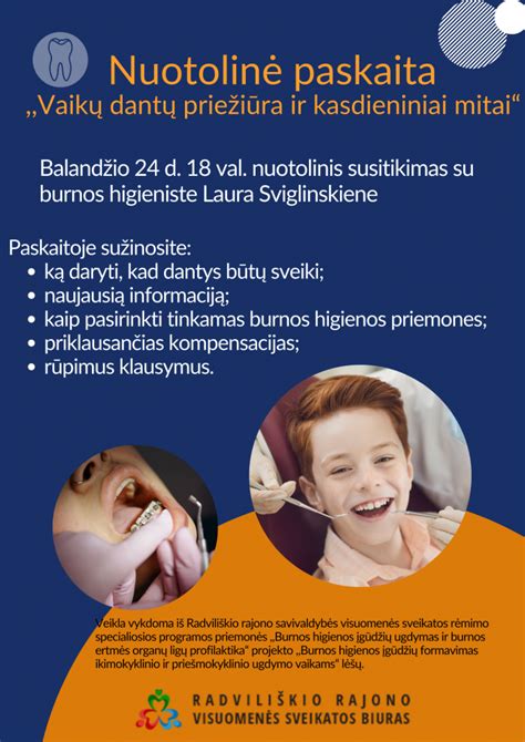 vaikų dantų priežiūros edukacija