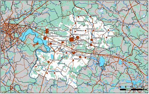 Žemėlapis su Kaišiadorių rajono lankytinais objektais