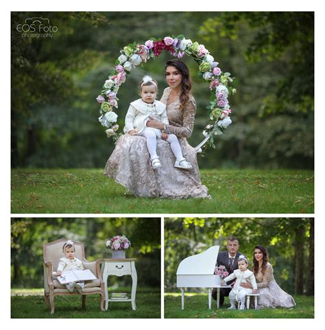 Krikštynų stalas su dekoracijomis