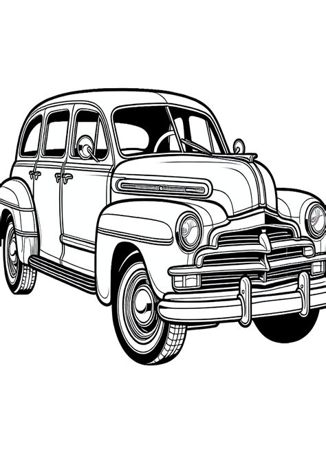 Senovinis automobilis su atidarytu variklio dangčiu