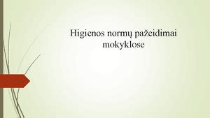 Higienos normų schematinis vaizdas