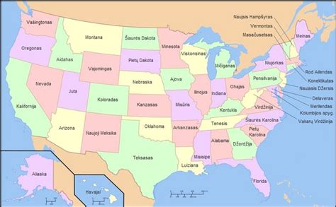 JAV žemėlapis, rodantis valstijų abortų įstatymų įvairovę