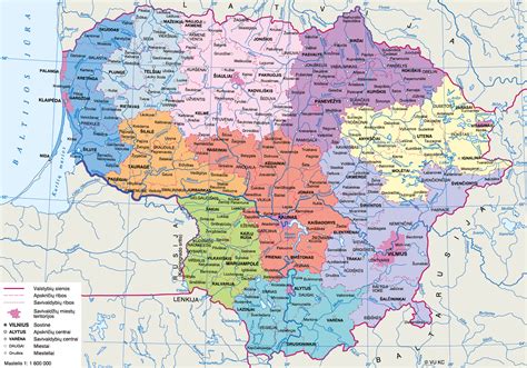 Geografinė Lietuvos žemėlapis su pažymėtais regionais, kur taikomi moduliniai darželiai
