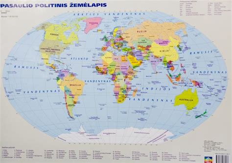 Žemėlapis su pažymėtomis šalimis