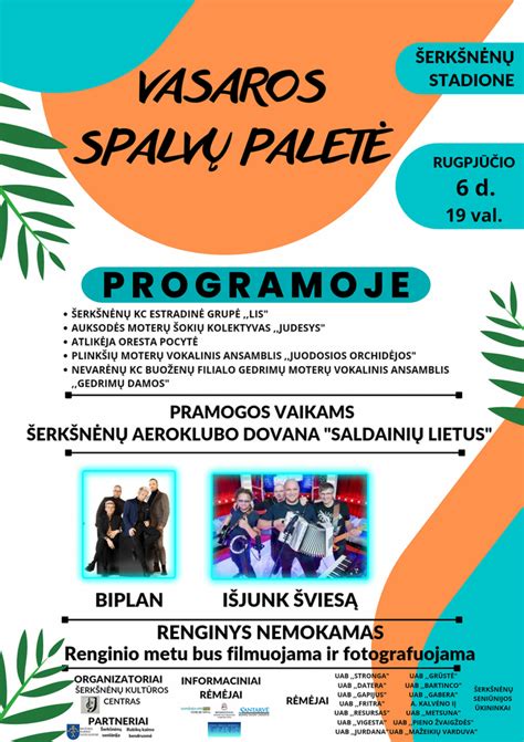 paletė su šviesiais vasaros atspalviais