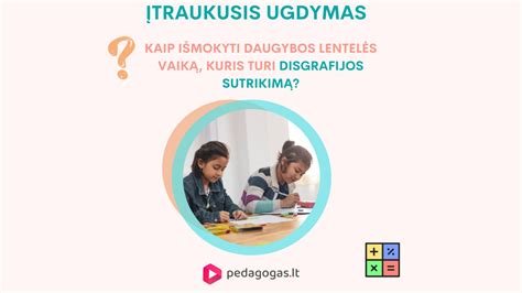 vaikų mokymosi procesas