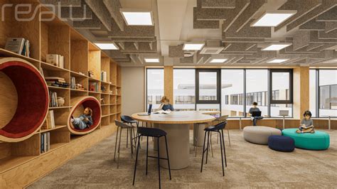 modernios mokyklos interjeras