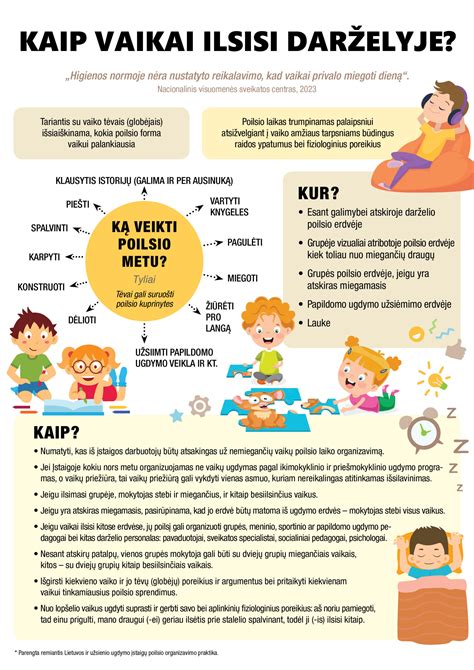 Vaiko padėtys miego ir poilsio metu