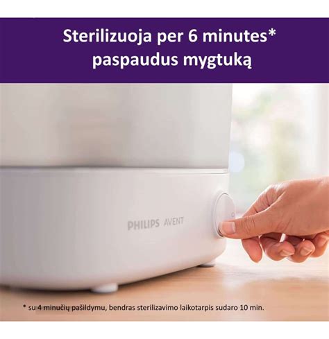 Philips Avent 3 in 1 elektrinis garų sterilizatorius veikimo principas