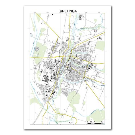 Žemėlapis su Kretingos gydymo įstaigų lokacijomis