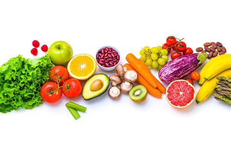 Įvairūs vaisiai ir daržovės - skaidulų šaltinis