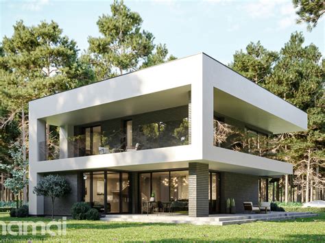 Modernus vaikų darželis su dideliais langais