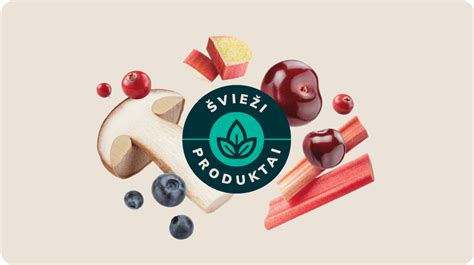 Įvairūs švieži produktai, paruošti pardavimui