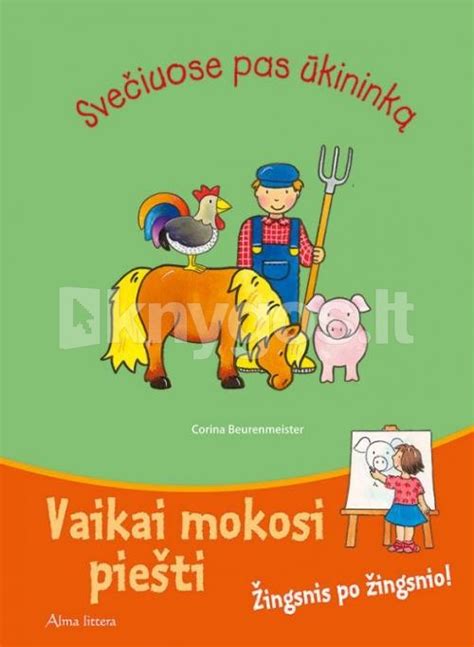 vaikai mokosi piešti