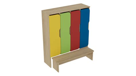 vaikiškos persirengimo spintelės su suoliuku