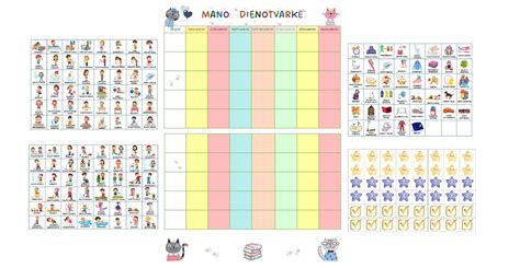 Vaizdinis dienotvarkės planas autistiškam vaikui