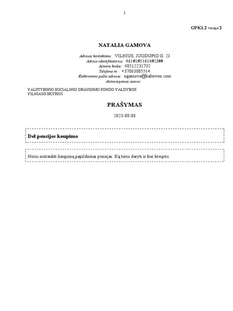 Notaro pasirašomas dokumentas