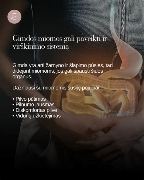 Nėščiosios pilvas su rodyklėmis, rodančiomis gimdos augimą ir spaudimą virškinimo organams