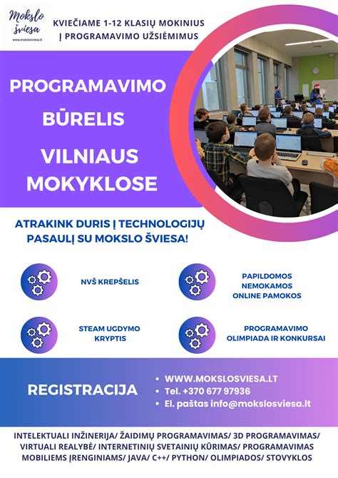 vaikų programavimo būrelis