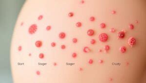 vėjaraupių bėrimo stadijos
