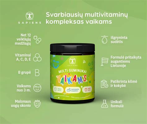 vaikų vitaminų rinkinys