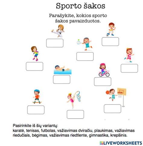 Simbolinė nuotrauka: skirtingos sporto šakos