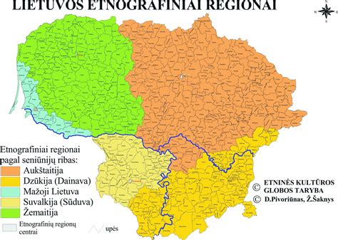Lietuvos regionų žemėlapis