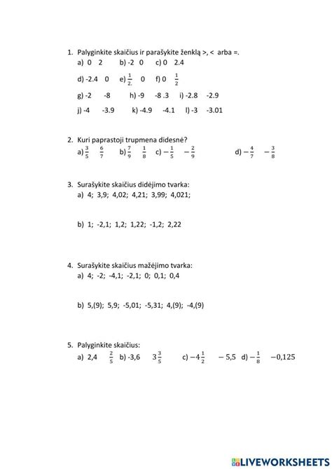 Numerologinių skaičių reikšmių palyginimas