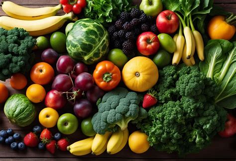 Įvairių daržovių ir vaisių gabaliukai ant lėkštės