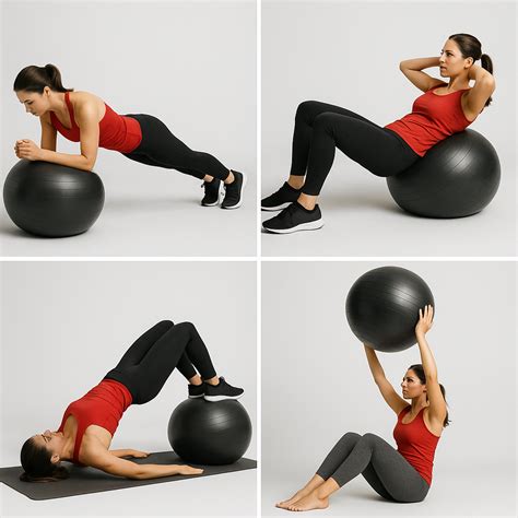 Moteris, atliekanti gimnastikos pratimus su kamuoliu