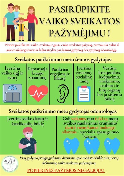 vaiko sveikatos patikros grafikas