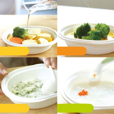 Įvairūs švieži ingredientai kūdikio maistui