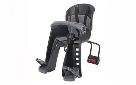 Vaikiška dviračio kėdutė su reguliuojamomis kojų atramomis