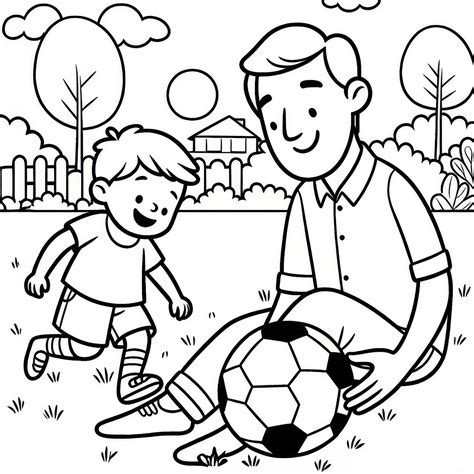 Tėvas ir sūnus, žaidžiantys futbolą