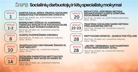 Socialinių darbuotojų mokymai