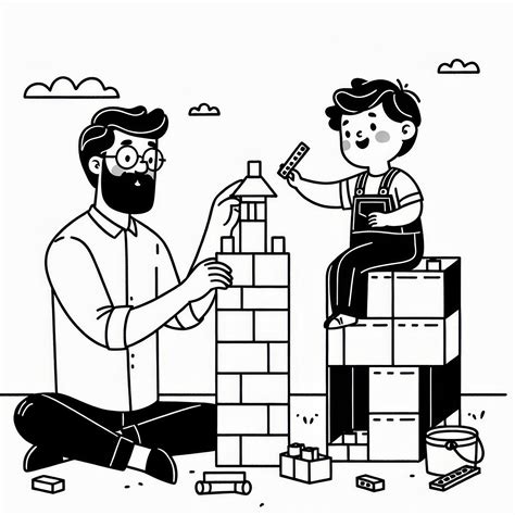 Tėvas ir vaikas žaidžia kartu lauke