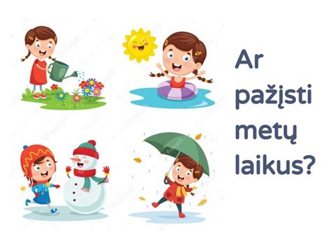 simboliai, vaizduojantys keturis metų laikus