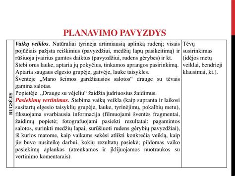vaikų ugdymo pavyzdžiai