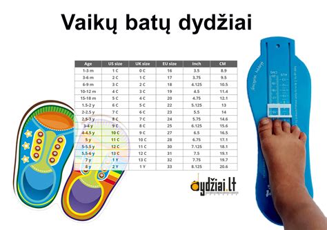 vaiku pėdos matavimas