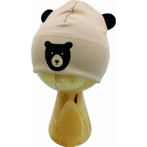 Vaikiška kepurė su atlapais ir meškiuko ausytėmis